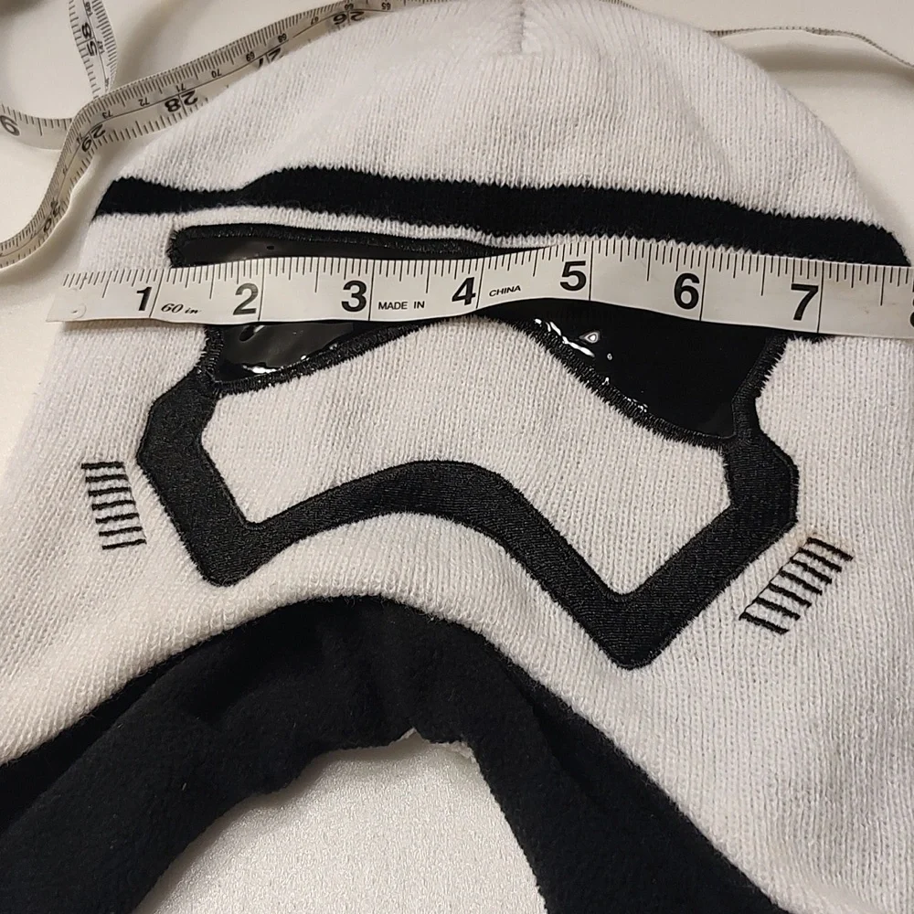 Star Wars Storm Trooper White Black Beanie Hat